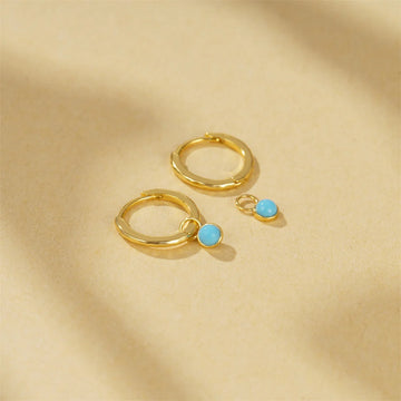 Turquoise Minimalist Drop Earrings
