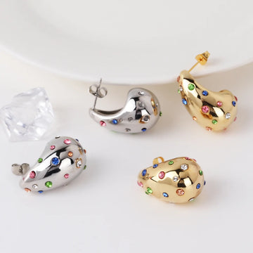 Teardrop Shape Stud Earrings